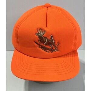 Vintage Winchester Foam‎ Flat Bill Snap Back Hat Blaze Orange